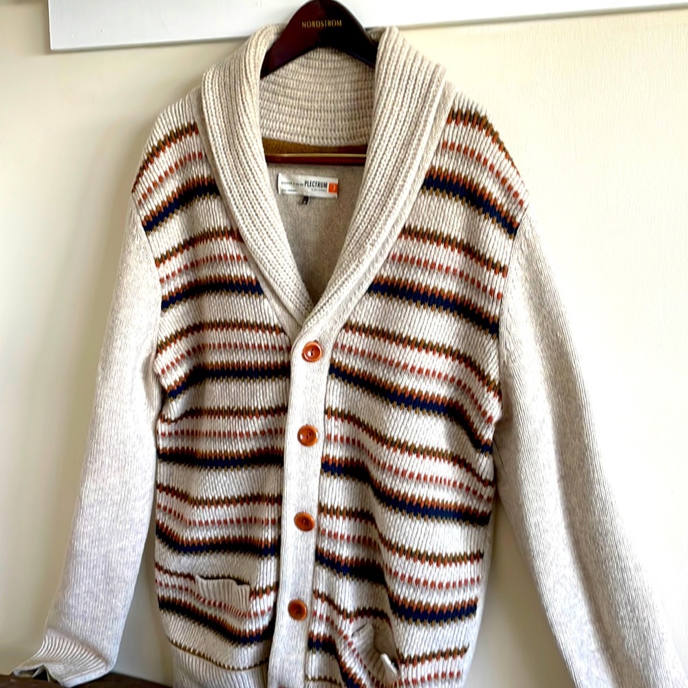 Ben Sherman Plectrum 100% Lambswool Shaw Collar Sweater